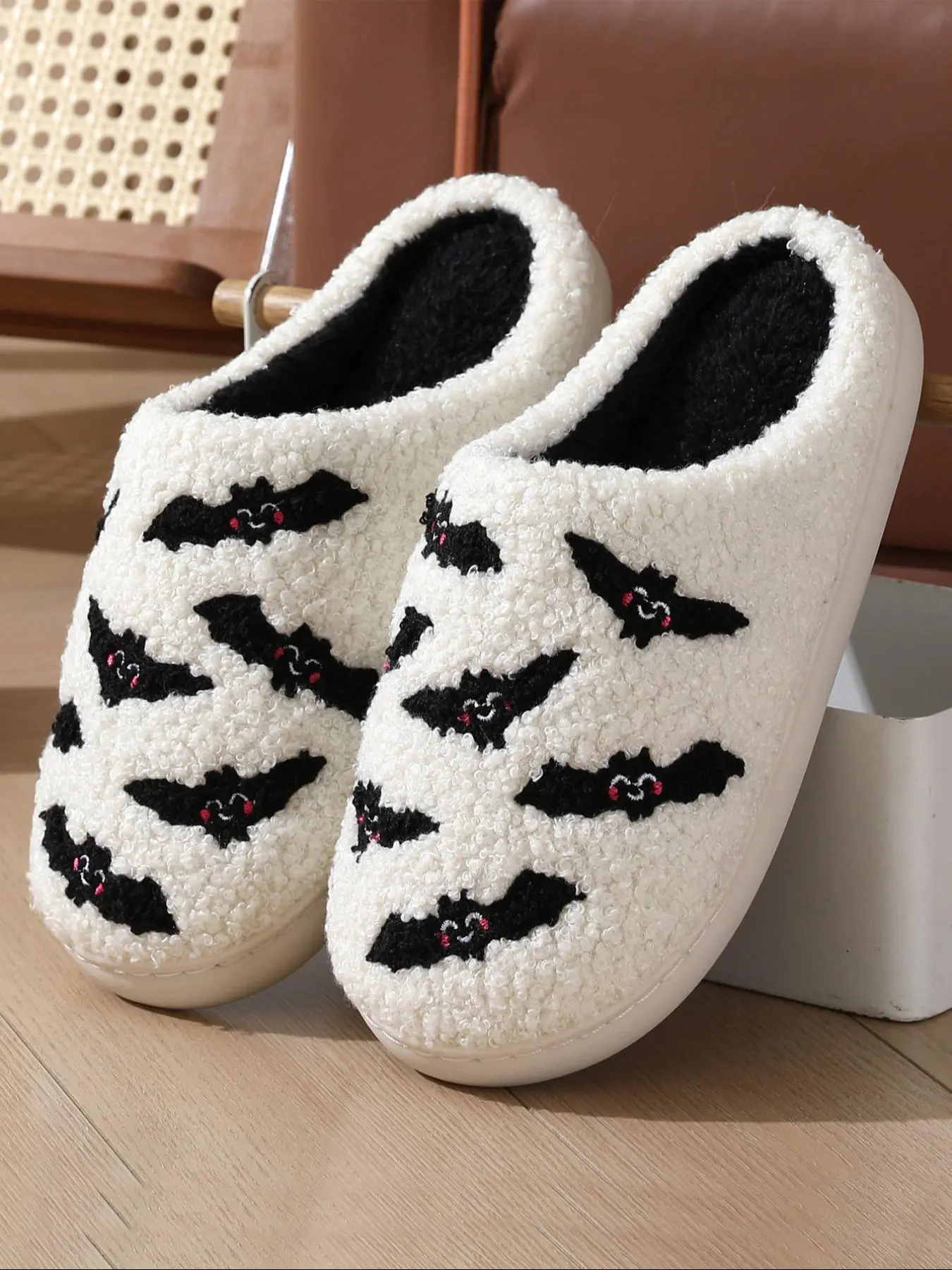 Women's Slippers, Casual Soft Comfortable Home Slippers, Halloween Themed Warm Slippers for Indoor & Outdoor Use for Fall & Winter