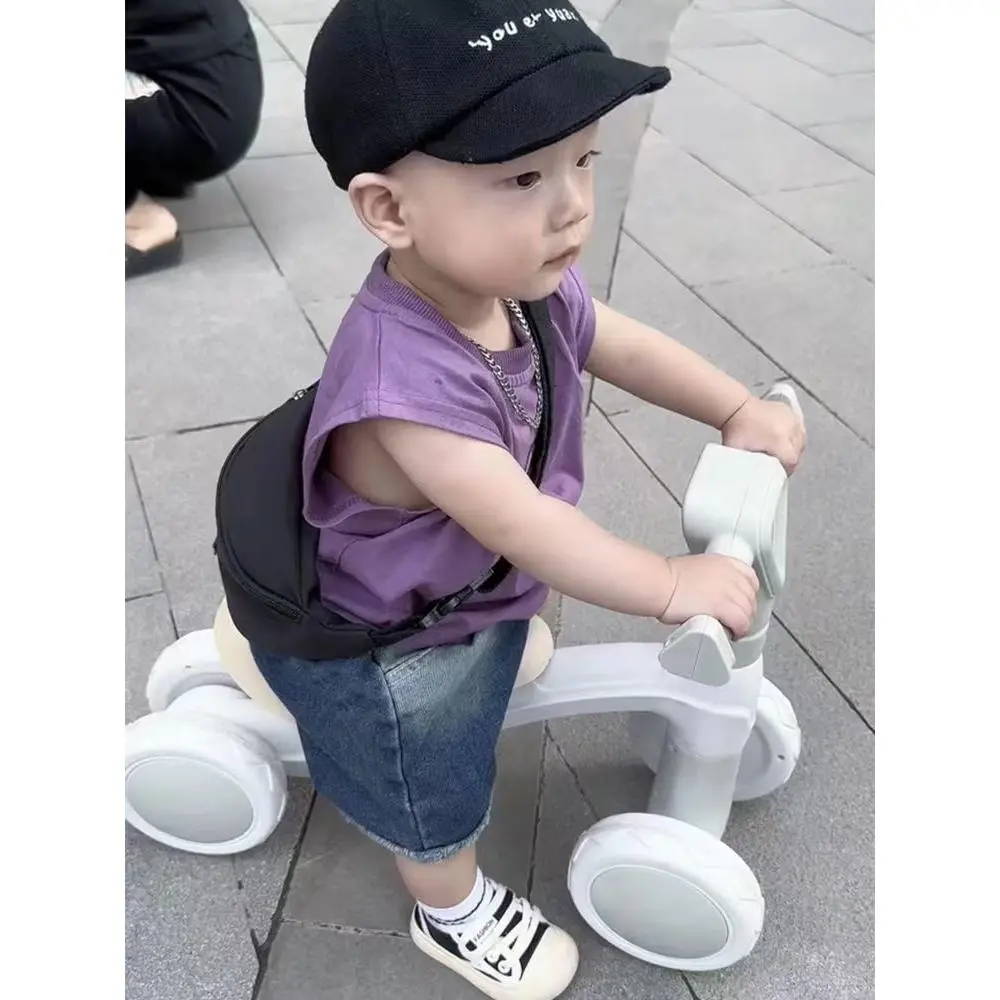 Trang Phục Mùa Hè Cho Bé Trai Và Bé Gái, Hàng Mới Về, Áo Vest Chữ Cái Phong Cách Hàn Quốc, Áo Sơ Mi Cơ Sở Không Tay Cổ Tròn Cho Bé Gái, Áo Dễ Phối Đồ Cho Trẻ Em