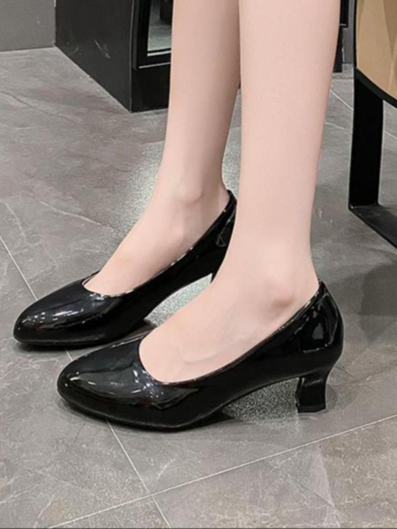 Product Introduction of Women's Fashionable Solid Color Pointed Toe High Heel Shoes, Elegant Slip on Shoes for Daily Wear, Lightweight Breathable Comfortable Shoes for Women & Girls, Classy 5