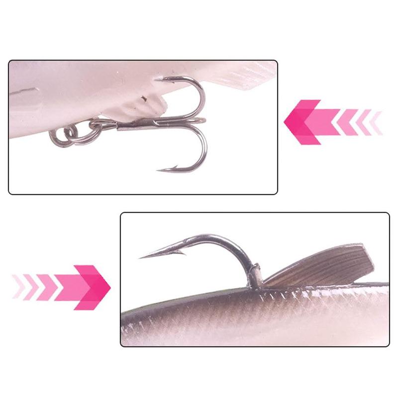 Product Introduction of T Tail Soft Bait Package Lead Fishing Bait Fake Bait Set 7 5cm 12g Bionic Double Hook Lure For B1O7 30