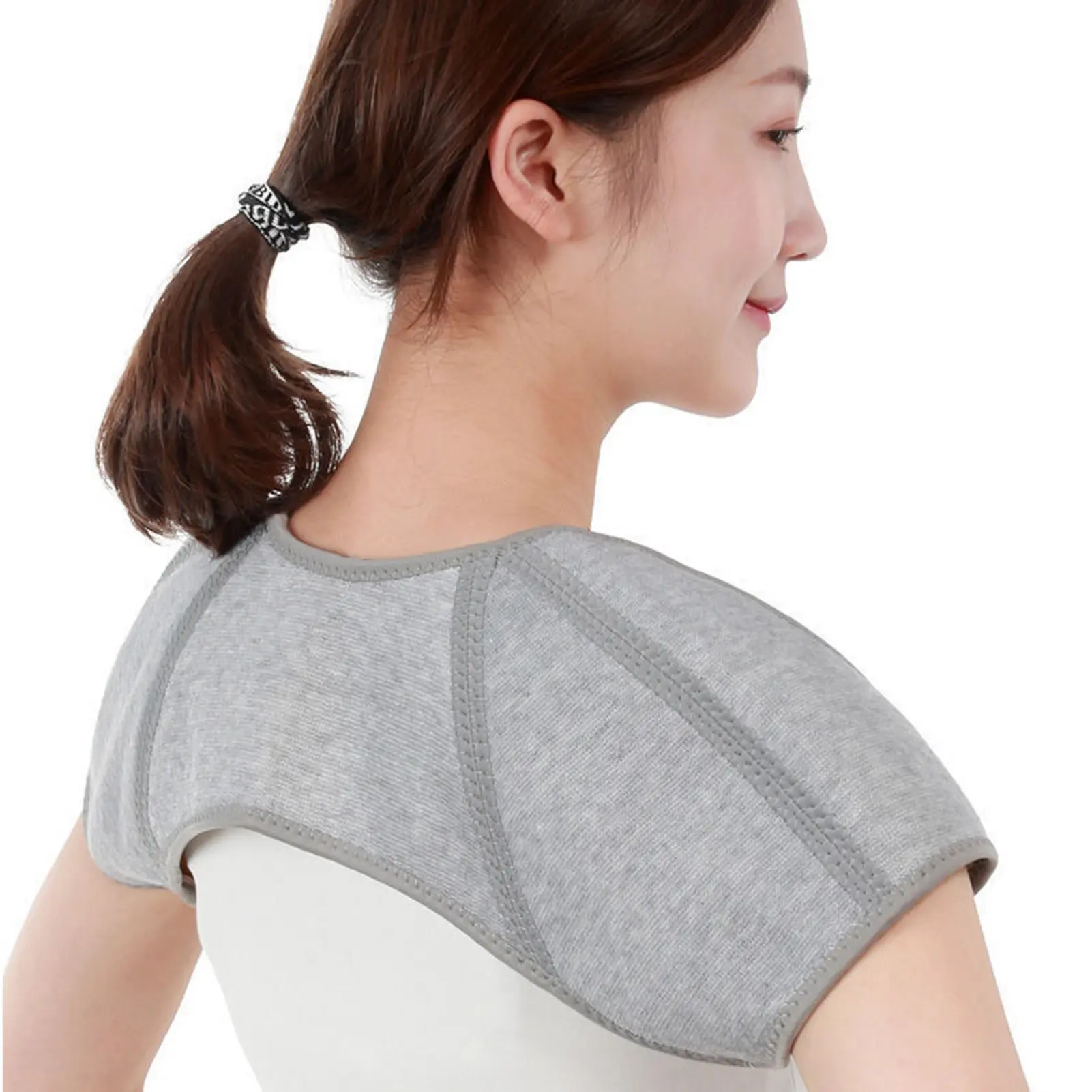 ilayersf-Shoulder Warmer Solid Color Wind And Cold Protection Comfortable Support Body Muscle Pain Relief Health Care Heat Warm Therapy Pad Shoulder Protector for Outdoor Sports
