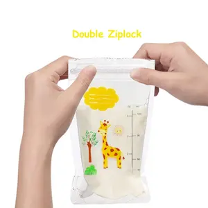 ‌30pcs Kantong ASI 120ml/150ml Double Lock BPA Free Breastmilk Storage Bag Plastik Sekali Pakai Perlengkapan Bayi