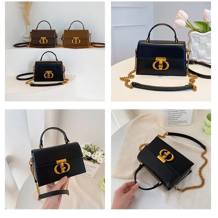 Túi Xách Tay Nữ Đeo Vai Đeo Chéo khoá T hộp Size 19cm (Bản 2 dây) Bag 7
