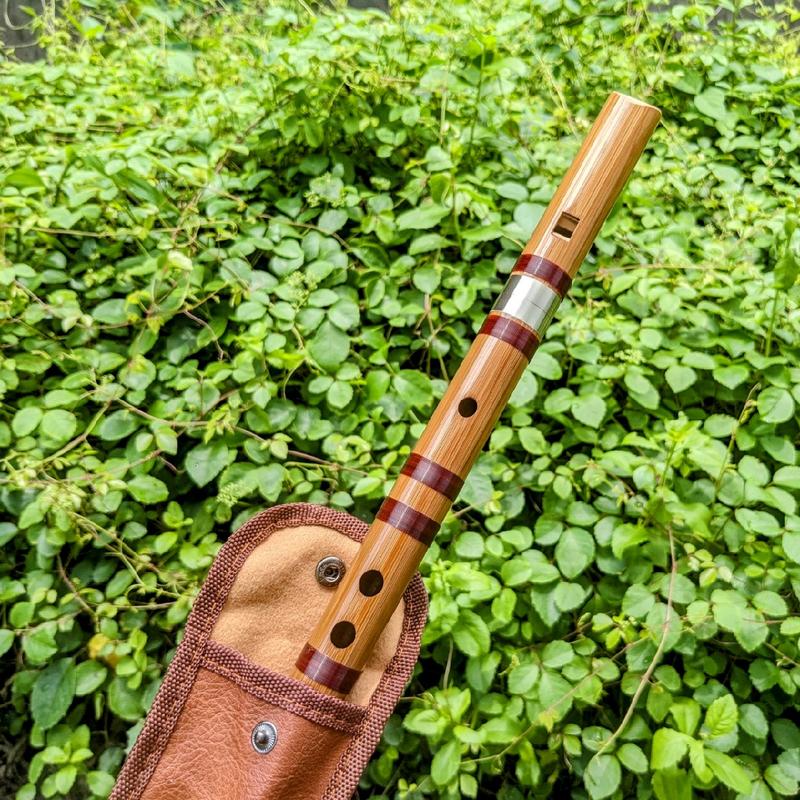 Sáo Dizi Dọc cao cấp tone A4 | Nhạc cụ dễ chơi | Hình thức sáo tỉ mỉ | Nguyên liệu nứa già chọn lọc | Bộ phụ kiện có kèm túi da và màn rung loại sịn