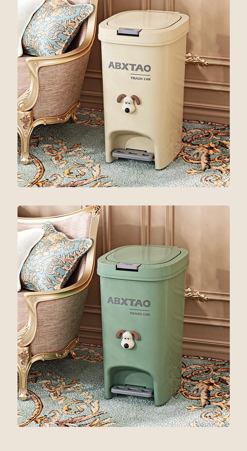 Product Introduction of 2025 New Trash Can for Home Bathroom Toilet with Lid Kitchen Large Capacity Living Room Light Luxury Pedal Commercial Use 15
