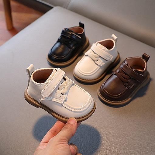   Hàng QC cao cấp  Giày da công tử cho bé trai 2 màu nâu be 