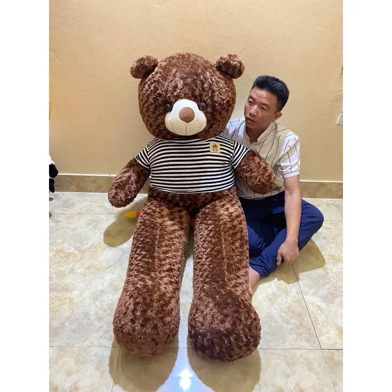 TEDY Siêu To Vải lông xoắn hoa hồng size 1M2 cute - Thú nhồi bông Toy Voi  (Kho gấu Đức Thơm) Đồ Chơi Phát Nhạc 4
