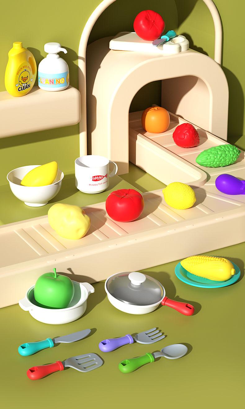 Product Introduction of Đồ Chơi Máy Rửa Bát Cho Trẻ Em, Vòi Điện Tuần Hoàn Nước, Hồ Rửa Rau Củ, Nhà Chơi Cho Bé, Nhà Bếp Cho Bé Gái, 2 Tuổi Và 3 Tuổi Toy Câu Cá 12
