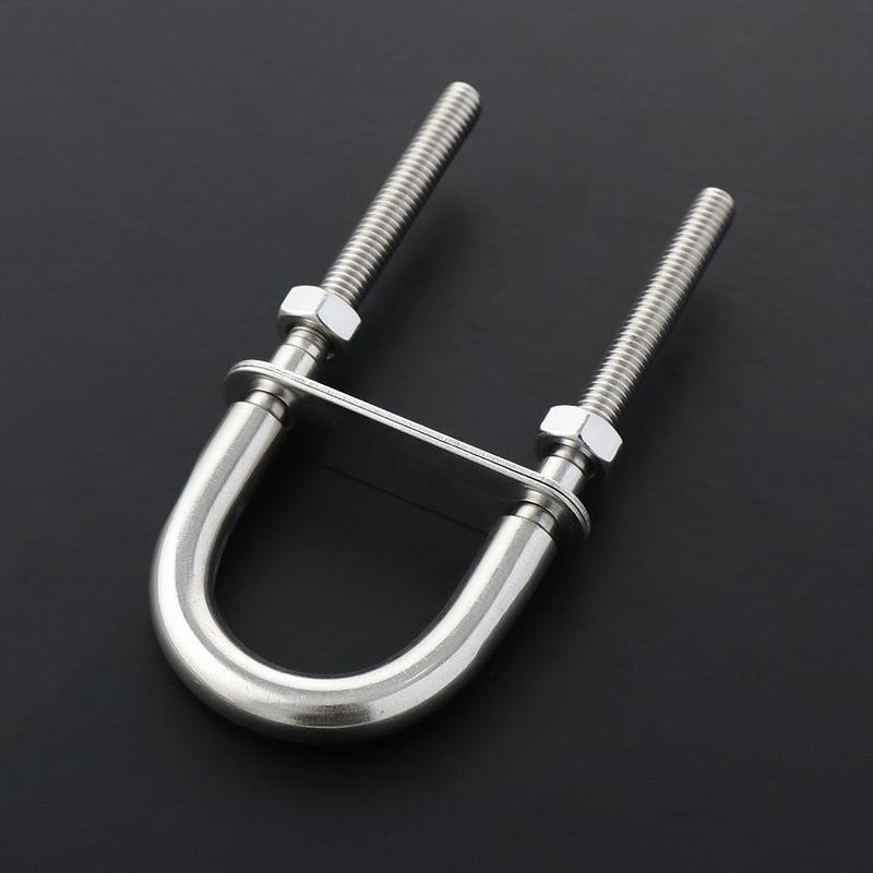 Product Introduction of Durable Marine Boat Yacht accessories 304 Stainless Steel Boat Hardware U-bolt Metal U-bolt Rope Rigging Screw Pads Screw with Nut Bowknot Stern Eye 15