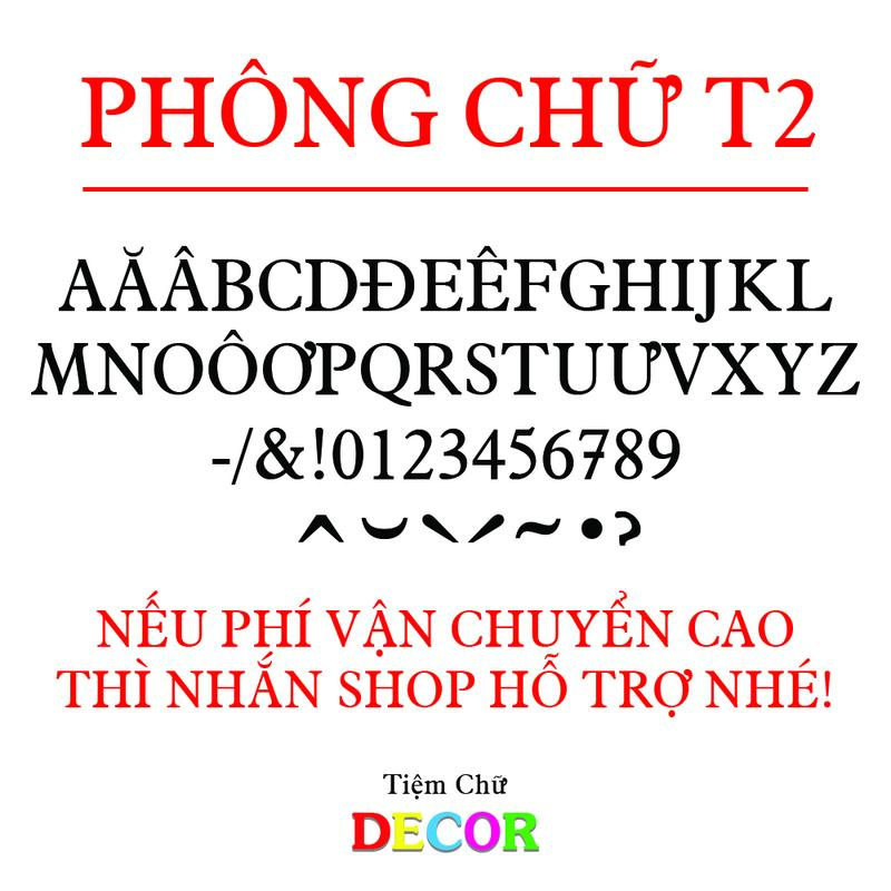 Chữ Nổi Bạc Gương 20cm T2 In Hoa Dán Tường Trang Trí Shop - Chữ Decor Biển quảng cáo Chất Liệu Fomex Alu 1