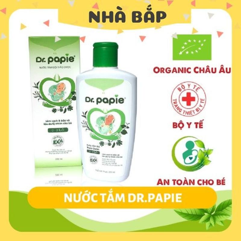 Nước Tắm Gội Thảo dượċ Dr Papie Cho Bé 230ml - Giúp Ngăn Ngừa Và Giảm Các Vấn Đề Về Da