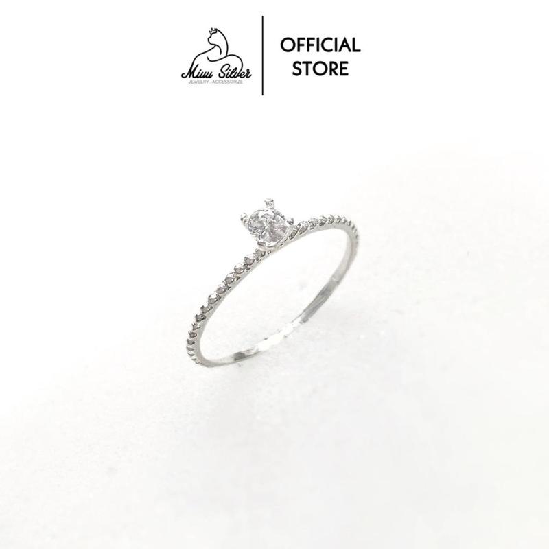 Nhẫn bạc 925 Miuu Silver nữ xoắn nhỏ xinh Tiny Ovilas