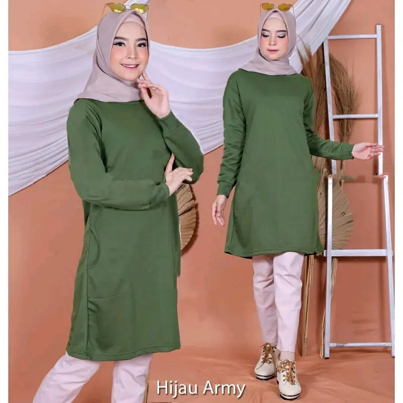 kaos tunik wanita polos ukuran XL fit to XXL dan 3XL 1