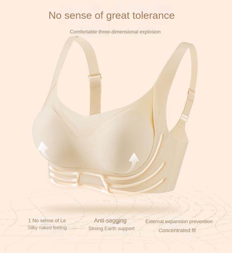 Product Introduction of Women's bra, sizes 34-40ABC CUP non-marking underwear, ladies anti-sagging, large chest show small chest, no steel ring sports gathered back, thin bra 5