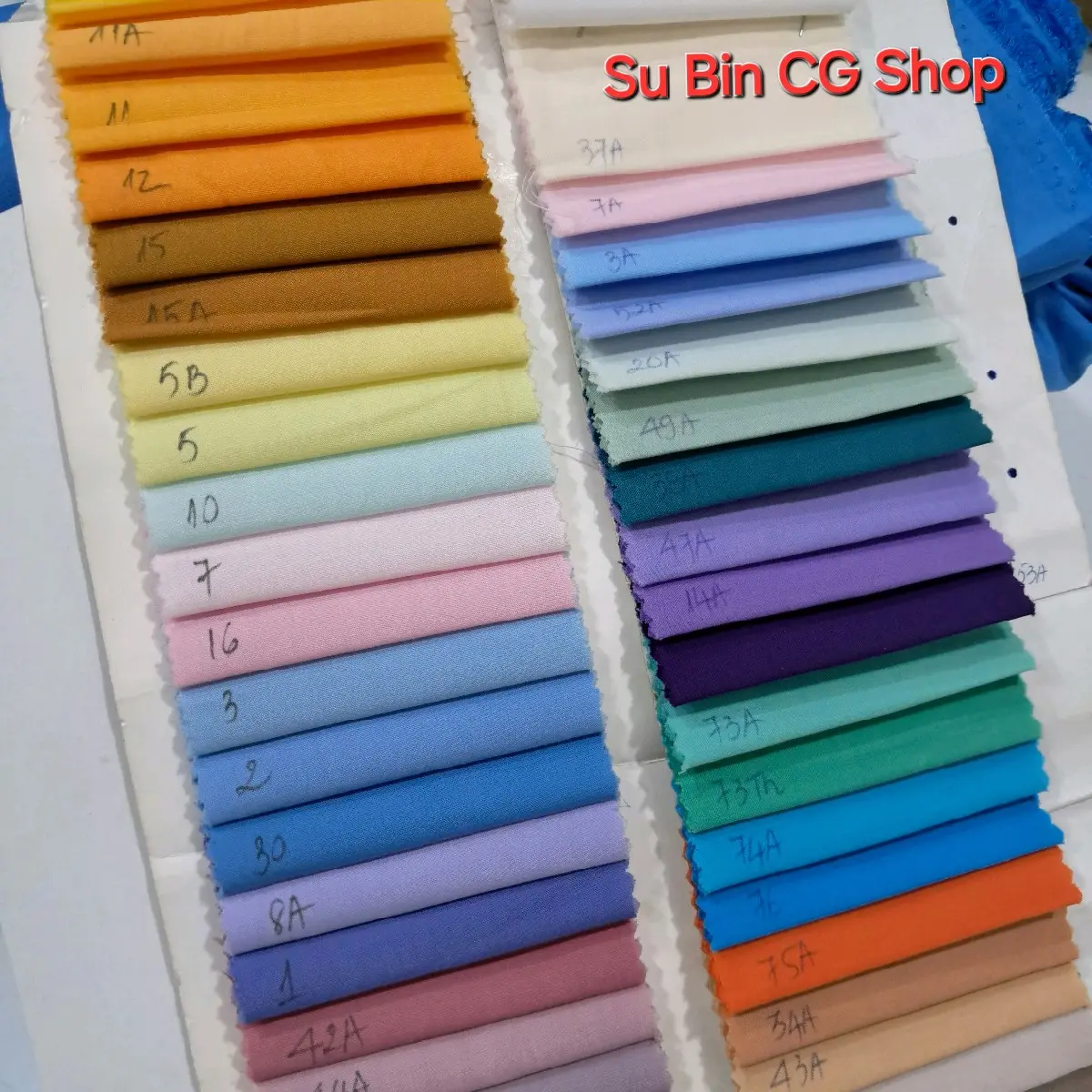 [P1] Vải Kate Silk đủ màu may áo hoặc bộ nam nữ, khổ vải 1.2m - Part.1 (20 màu)