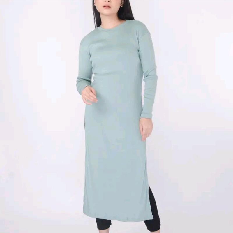 QAZIA BUSANA- RARA TUNIK PREMIUM bahan rib knit Katun Muslim 3