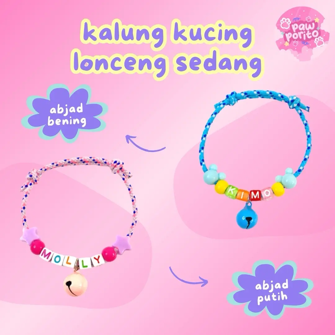 KALUNG CUSTOM NAMA DENGAN LONCENG SEDANG