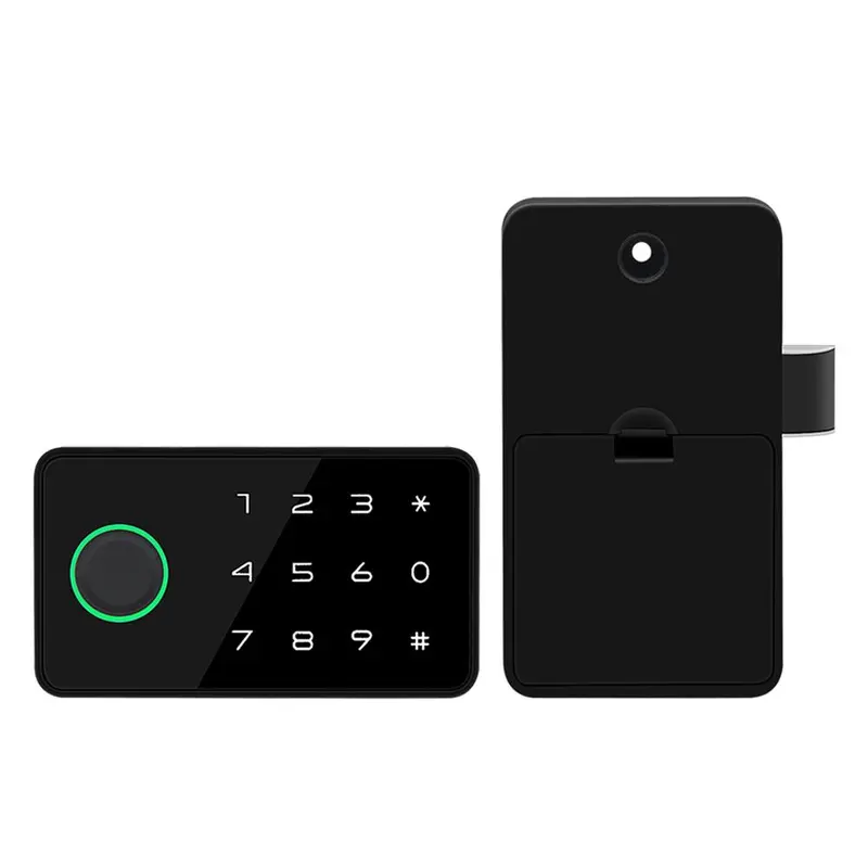 Smart Door Lock, APP Fingerprint Smart Drawer Cabinet Invisible Lock, IC Card Unlock Cabinet Furniture Electronic Keyless Sensor Lock 8