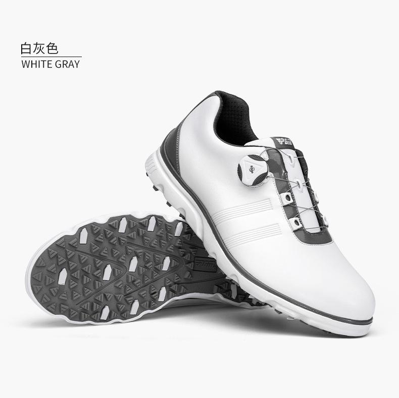 Product Introduction of [PGM] Mens Waterproof Golf Shoes BOA Fit System Rotating Lace Soft Spikes All Terrain Traction Quick Dry Midsole Tour Ready Design Xz164 23