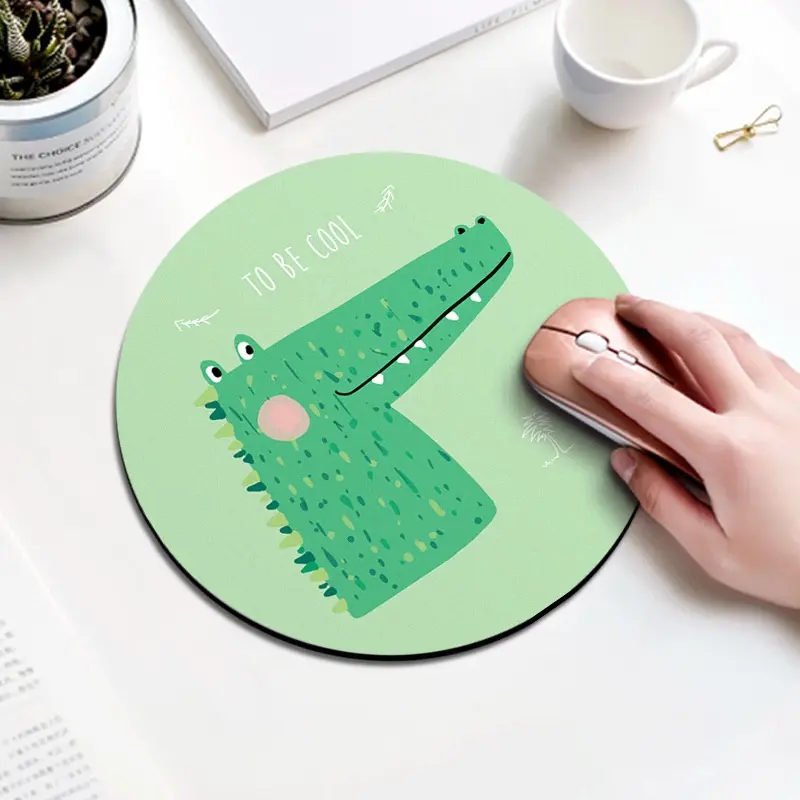 Lót chuột hình tròn dễ thương đáng yêu xinh xắn ngộ nghĩnh chất liệu dày dặn chống trơn trượt 5