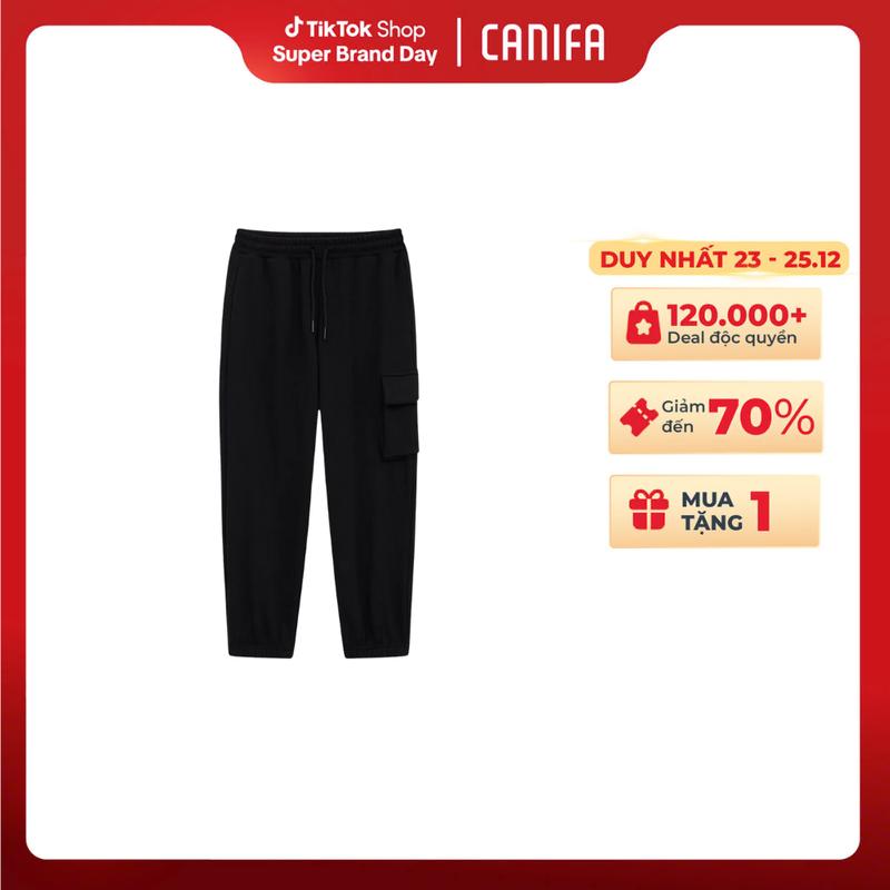  Quần nỉ bé gái CANIFA cạp chun bo gấu túi ốp 2 bên 1BP24C002 