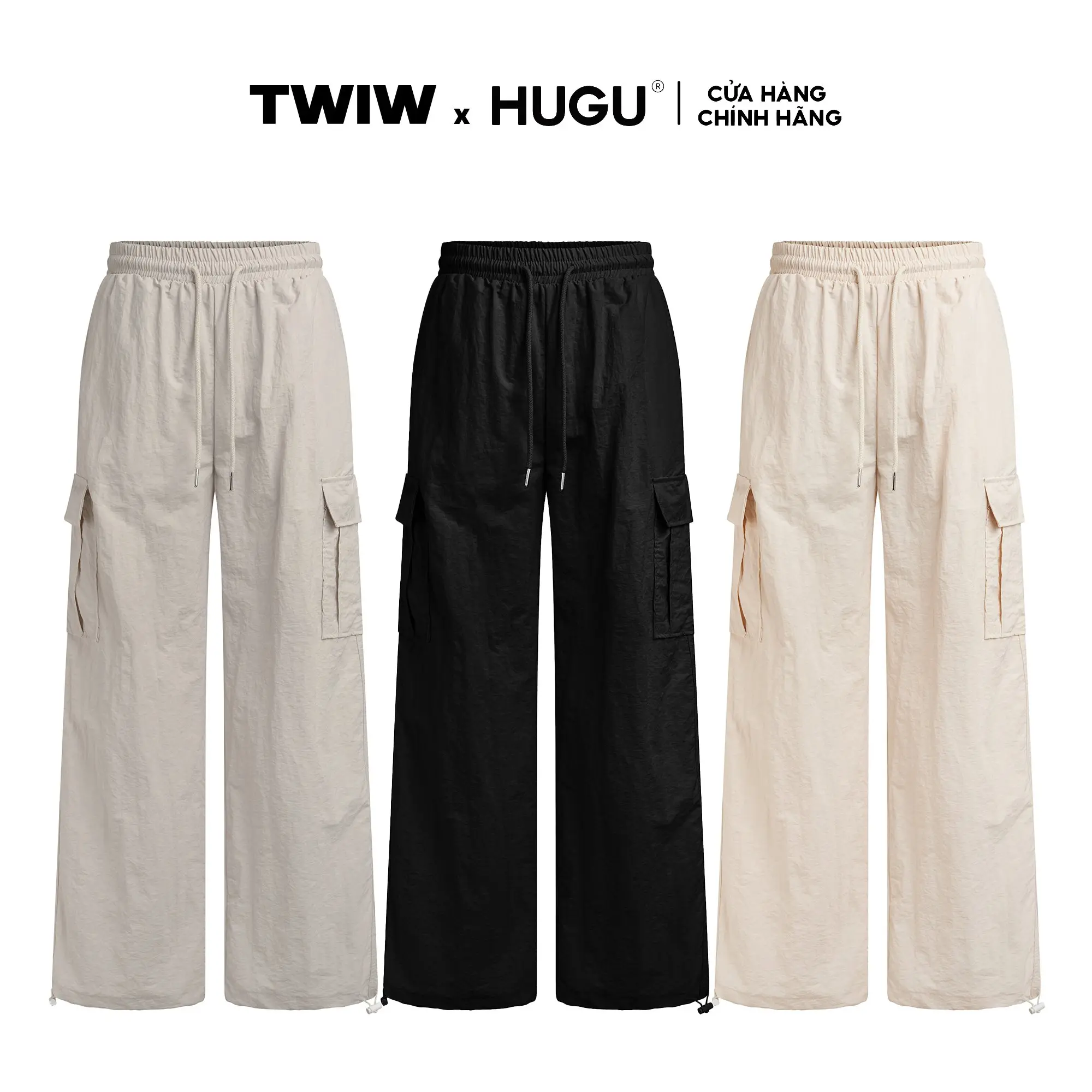 Quần dài dù nhăn TWIW - Thiết kế phong cách thể thao, năng động với vải dù dày dặn