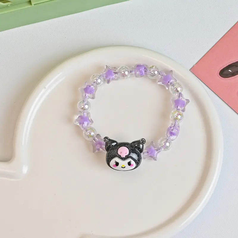 Vòng Tay Thời Trang Hoạt Hình Dễ Thương, Đính Cườm, Phong Cách Kawaii, Hàng Mới Về, Có Cinnamoroll, Kuromi Và Các Nhân Vật Giả, Giá Trị Cao, Thích Hợp Làm Quà Tặng Bạn Thân Móc Khoá Phụ Kiện 5