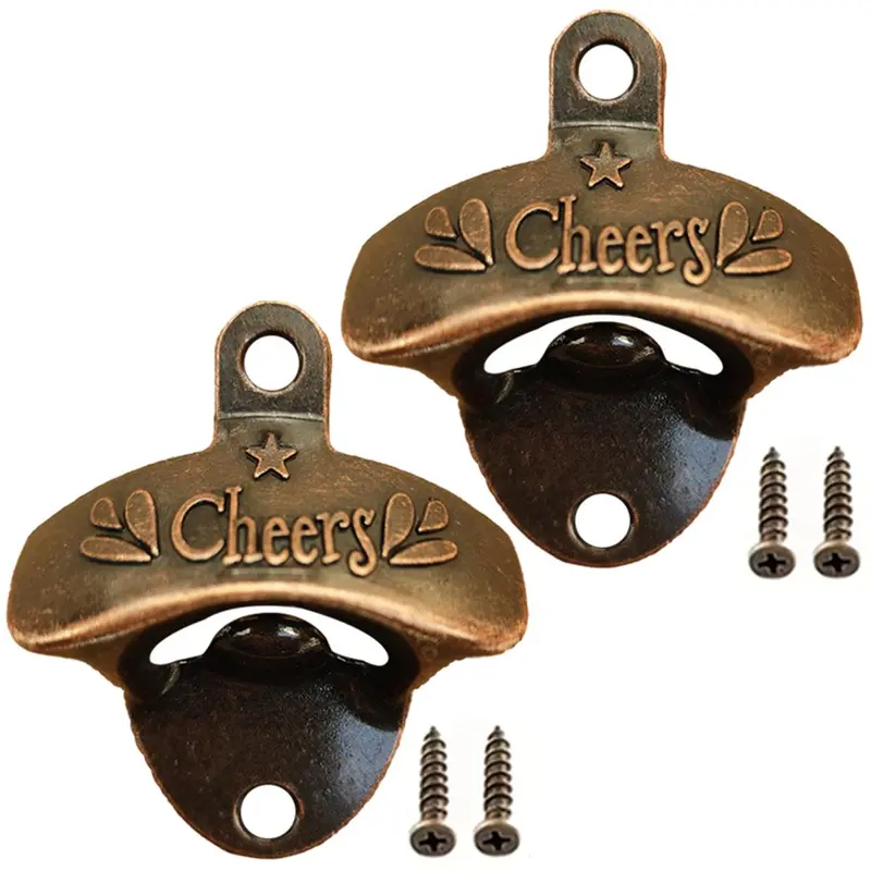 Metal Bottle Opener, 1 Count Wall Mounted Bottle Opener, Creative Opener, Kitchen Gadgets, Home Kitchen Accessories 3
