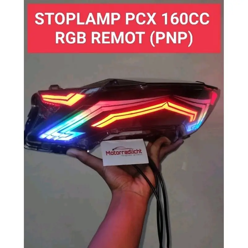 Lampu Stop Lampu Rem PCX 160 2021-2023 COSTUM RGB REMOT  Kendaraan Motorcycle