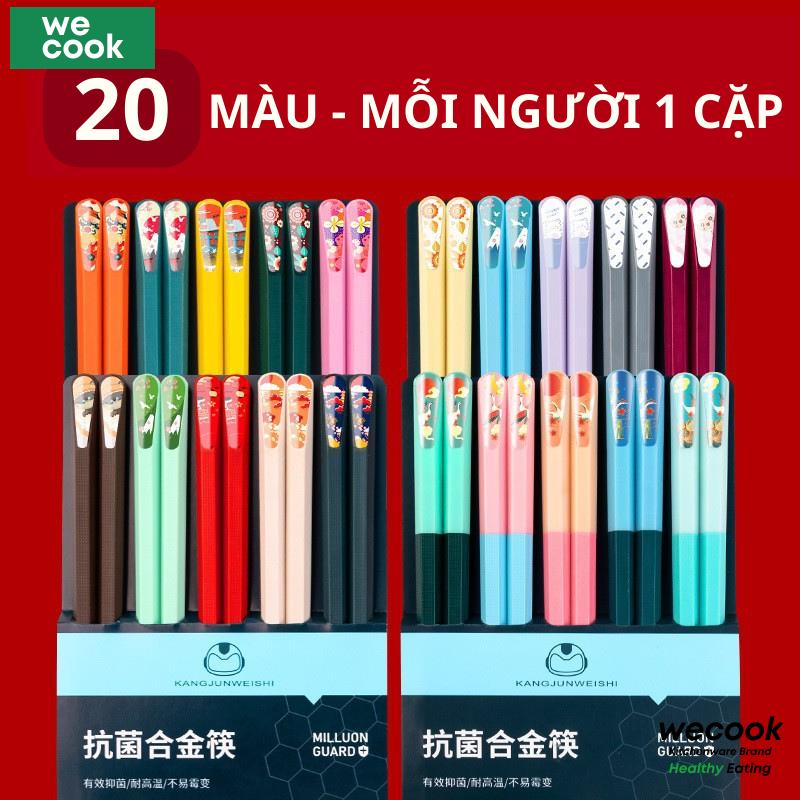   LOẠI 1  Bộ đũa gia đình sợi thủy tinh 20 màu không mốc mốc chống trơn trượt cao cấp phong cách Nhật  BA14  