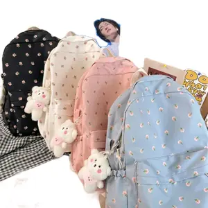 NURA'Store BB- (COD)Tas ransel perempuan terbaru motif bunga tulif lucu Sekolah Bunga Bunga Wanita Dewasa