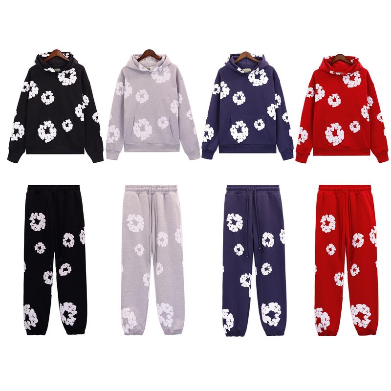 Bộ Đồ Hoodie Mỹ, Bộ Sưu Tập Thu Đông 2024, Bộ Đồ Cặp Đôi Mới, Áo Len, Quần Dài, Thiết Kế Kapok 1