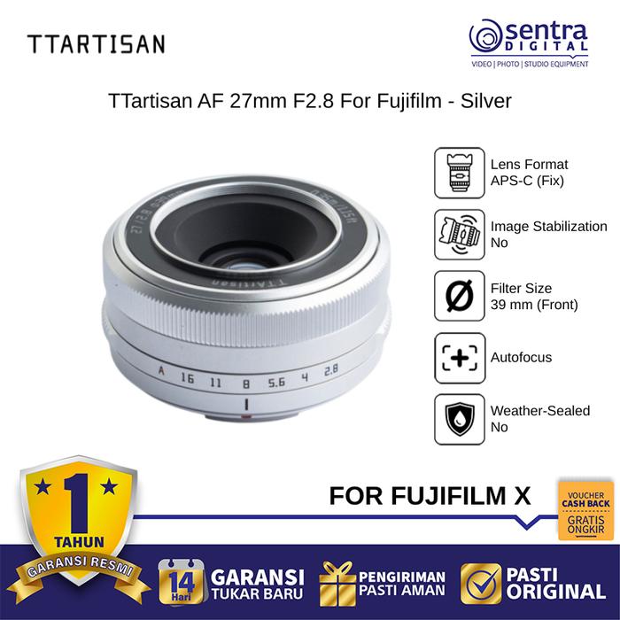 Gambar TTartisan AF 27mm F2.8 For Fujifilm - Silver dari Sentra Digital Kota Surabaya Tokopedia