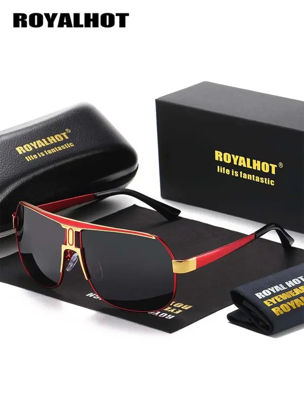 Unisex Simple Sunglasses for Everyday Use, Trendy Square Oversized Frame Sunglasses, Versatile Travel Accessories for All Season, National Day Offers 6