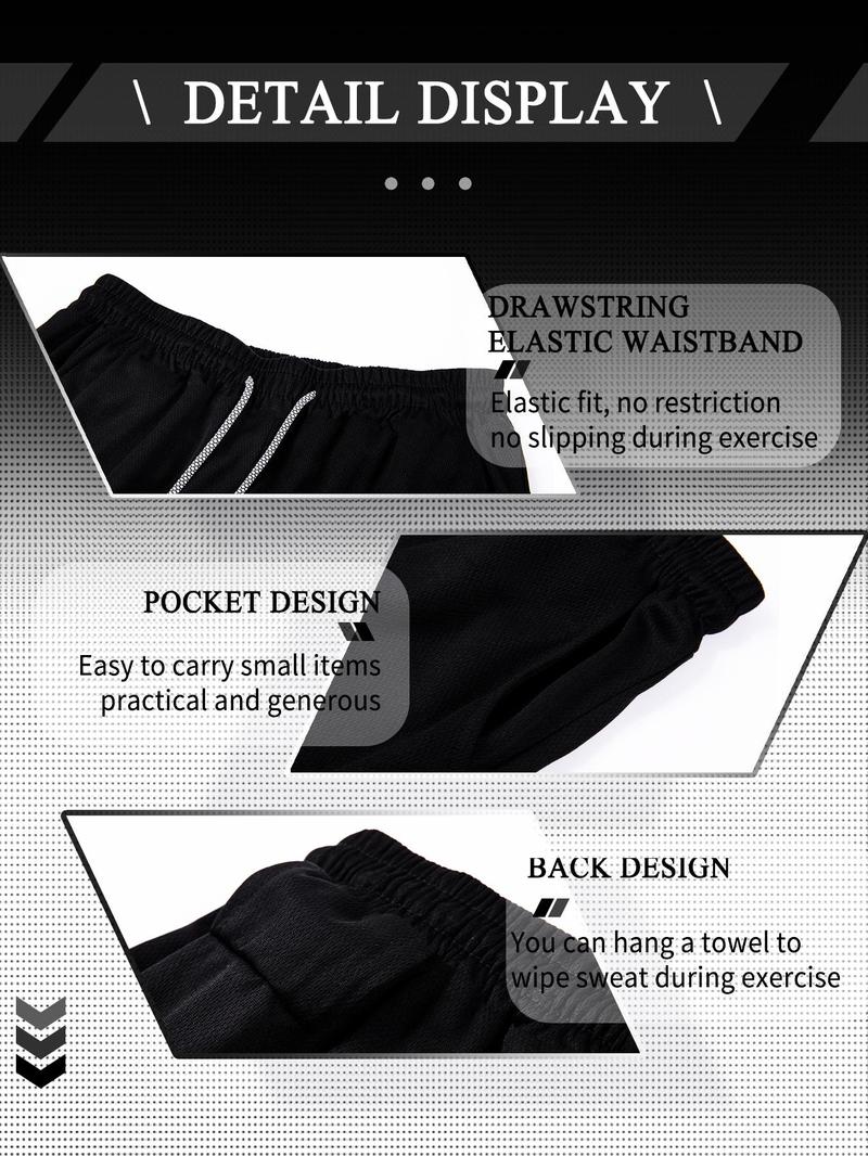 Product Introduction of Sporty Men's Colorblock Spider Print 2 in 1 Drawstring Waist Sports Shorts, Regular Fit Casual Pocket Towel Loop Track Shorts for Running Gym Workout Training, Men's Sport & Outdoor Clothing for Fall & Winter 4