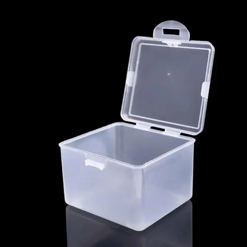 Multi-purpose Box Rectangular Shape Plastic Storage Case with Lid Clear Small Thing Container Storing Jewelry Headband sticker  storage