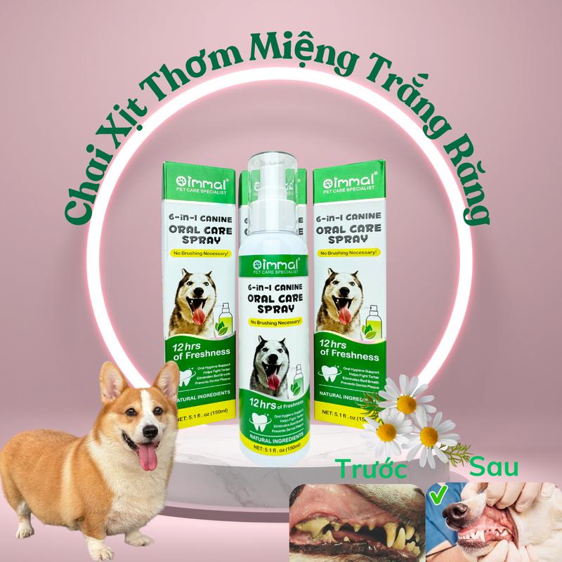 ORAL CARE SPAY Chai Xịt Thơm Miệng Khử Mùi Hôi Miệng Dành Chó Thú Cưng
