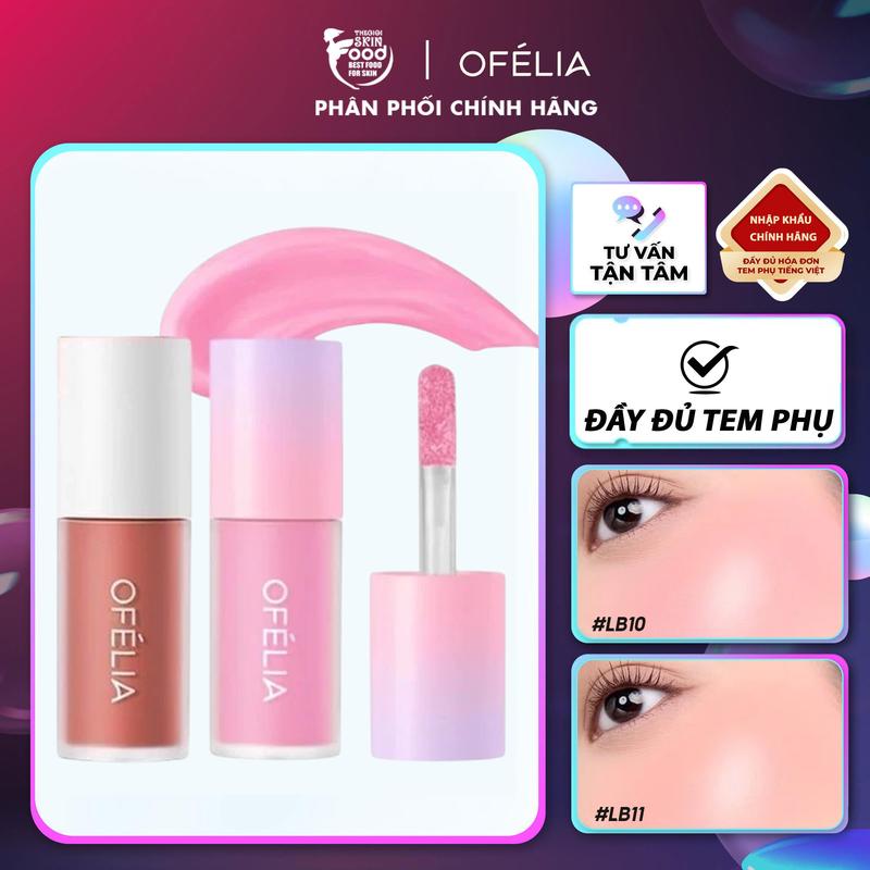 Phấn Má Hồng Trang Điểm Dạng Kem OFÉLIA Lolli Liquid Blush Cosmetic Mỹ Phẩm Women