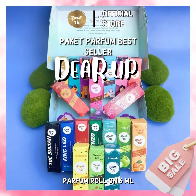 Paket Parfum Best Seller Dear Up + BOKS CANTIK Orange Violet Perfume Kosmetik 0