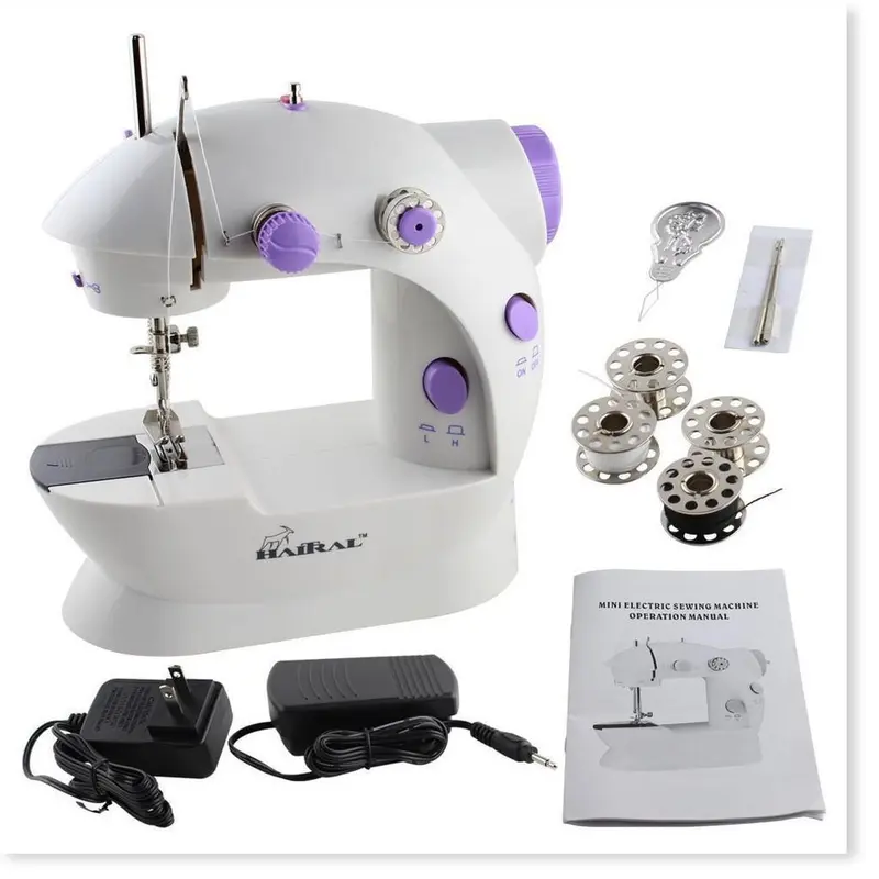 Máy May Mini Gia Đình Có Đèn Led Để Bàn Nhỏ Gọn Đầy Đủ Phụ Kiện Tiện Lợi Sử Dụng 6