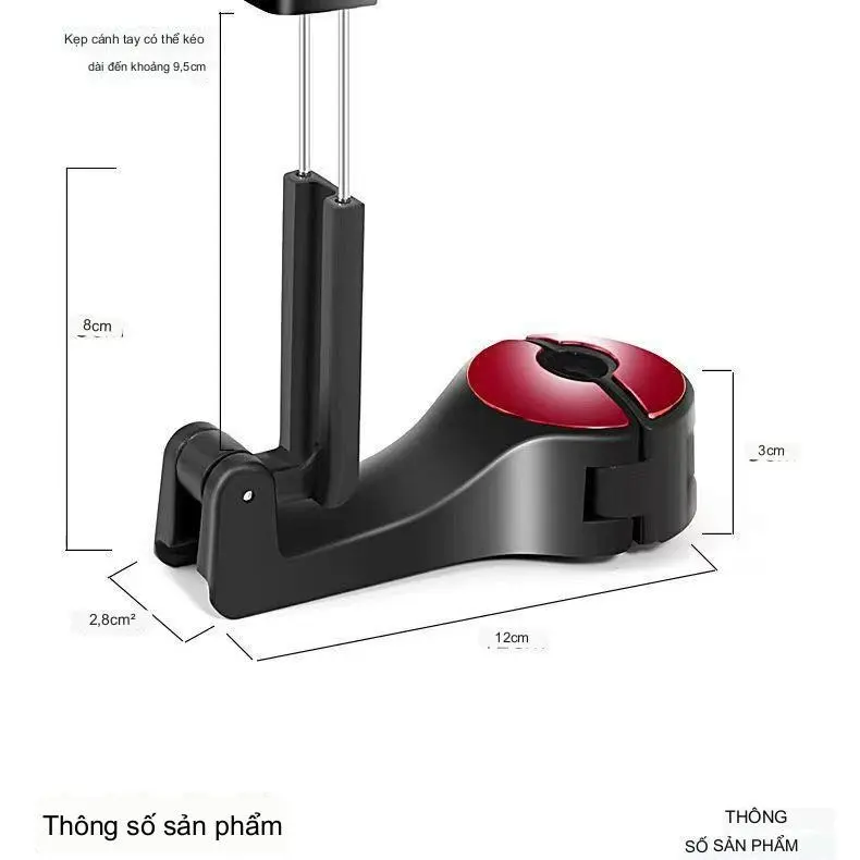 Móc Treo Đồ Sau Ghế Ô Tô Kèm Giá Đỡ Điện Thoại Xe Hơi Đa Năng Xoay 360 Độ Chịu Được Tải Trọng Cao Bền Đẹp Thẩm Mỹ 6
