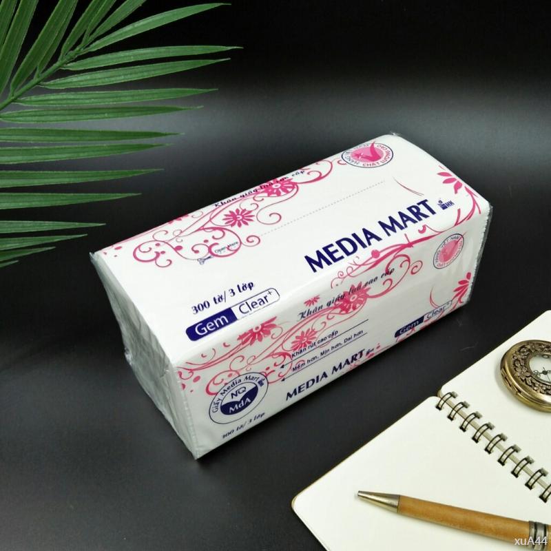 Product Introduction of Giấy mềm như mây trời - Chạm một lần là yêu ngay từ đầu Khăn giấy rút Media Mart 300 tờ/3 lớp siêu dai mềm mịn - Giấy rút trắng loại 1 bịch lớn bảng  mắt  tone  ấm phấn  moon  slice nước  tẩy  trang  b5  khô romand  18 son  base  lót  môi  pink  bear màu 24