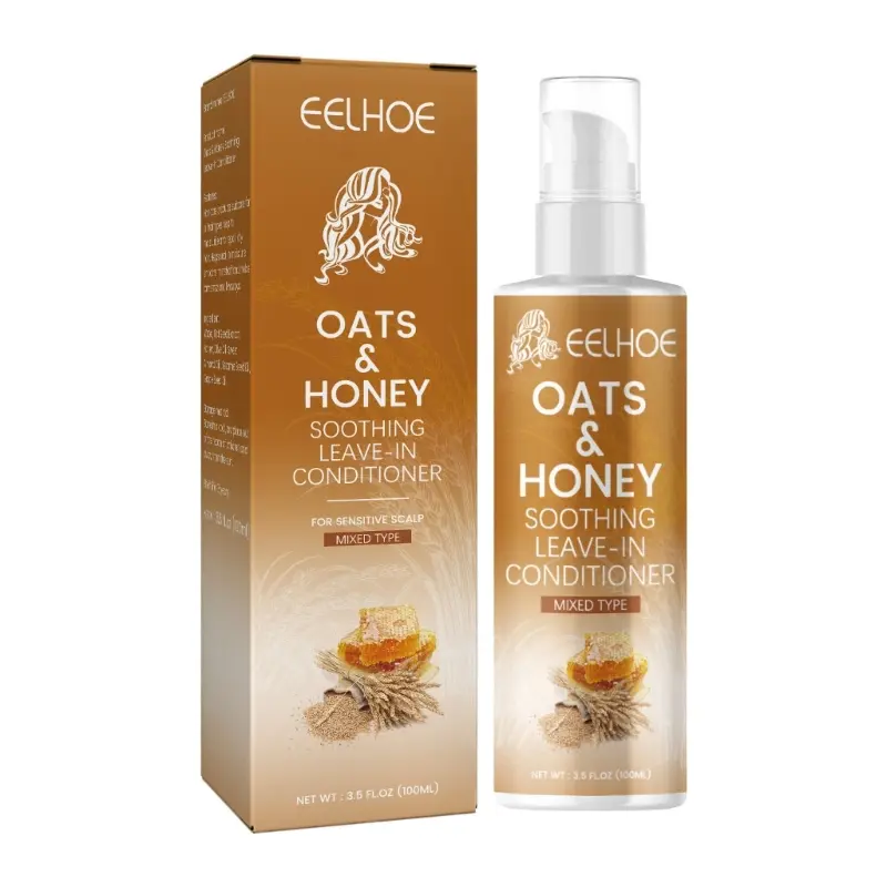 Leave In Hair Conditioner Oats And Honey Hair Soothing Balm Nourishes Nutrition Smooth Hair Mask Hair Mask Restore Hair Root