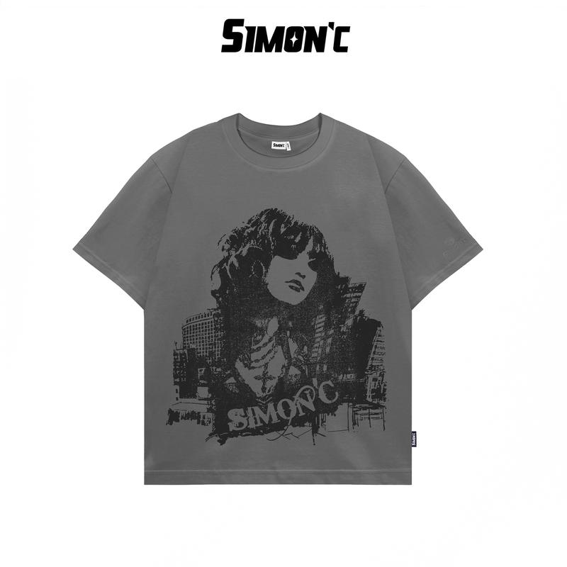 Áo Thun Cổ Tròn  Simon'c Pretty tee - Xám  Cotton  Nam Nữ Unisex Tay Lỡ Oversize Local Brand Women