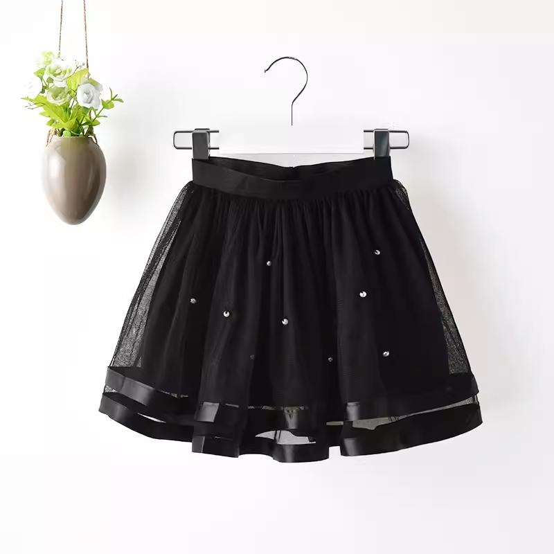 Product Introduction of Summer New Girls' Skirts Sweet Pleated Cake Princess Dress Fashion Half-Length Tulle Skirt Waist Skirt 10
