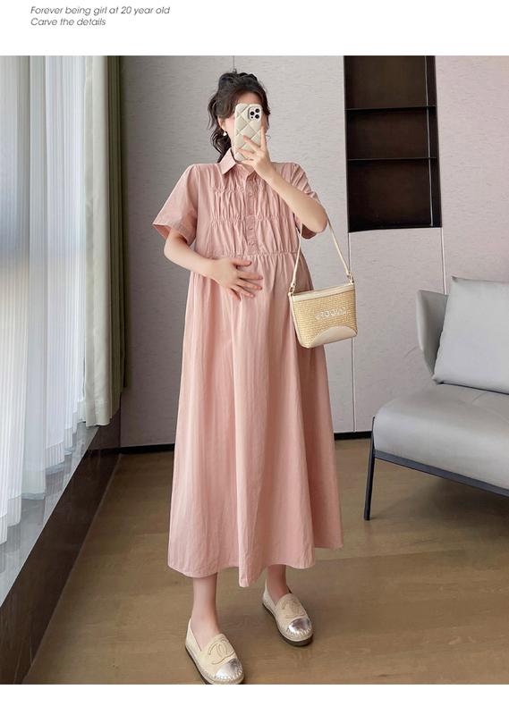 Product Introduction of P69350# Dress Pregnant Plus Size Dress For Women Nipped Waist Summer Slim New Arrival Pregnant Pregnancy Dress 16