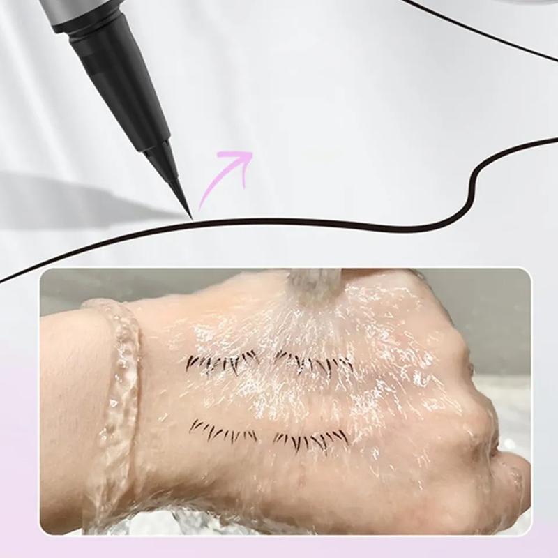 2024 Mới 2 Trong 1 Thấp hơn Eyelash In Liquid Eyeliner Bút kẻ mắt màu đen nâu không thấm nước Eyeliner 9
