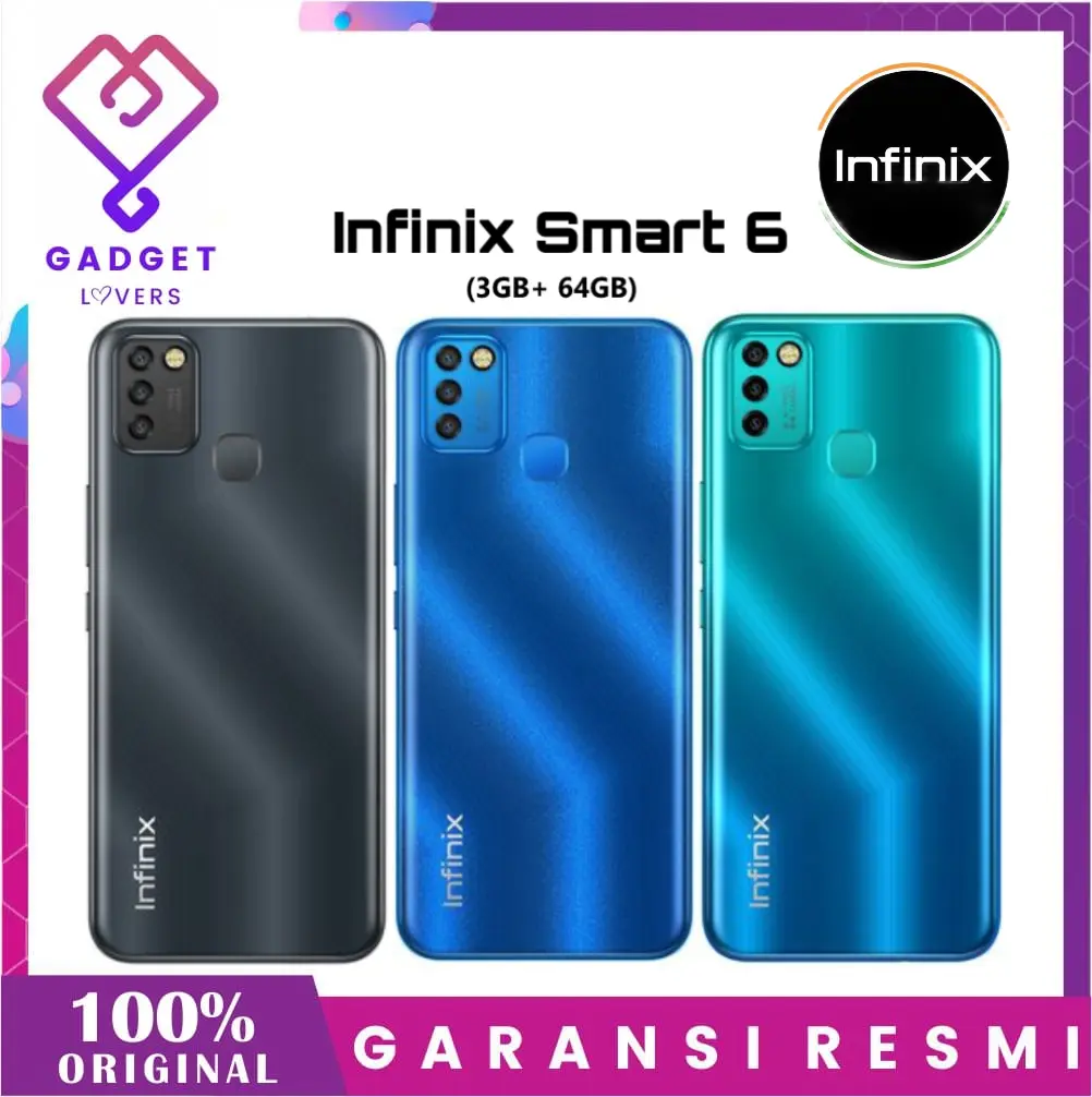 Handphone Infinix Smart 6 3GB + 64GB Garansi Resmi Infinix Indonesia
