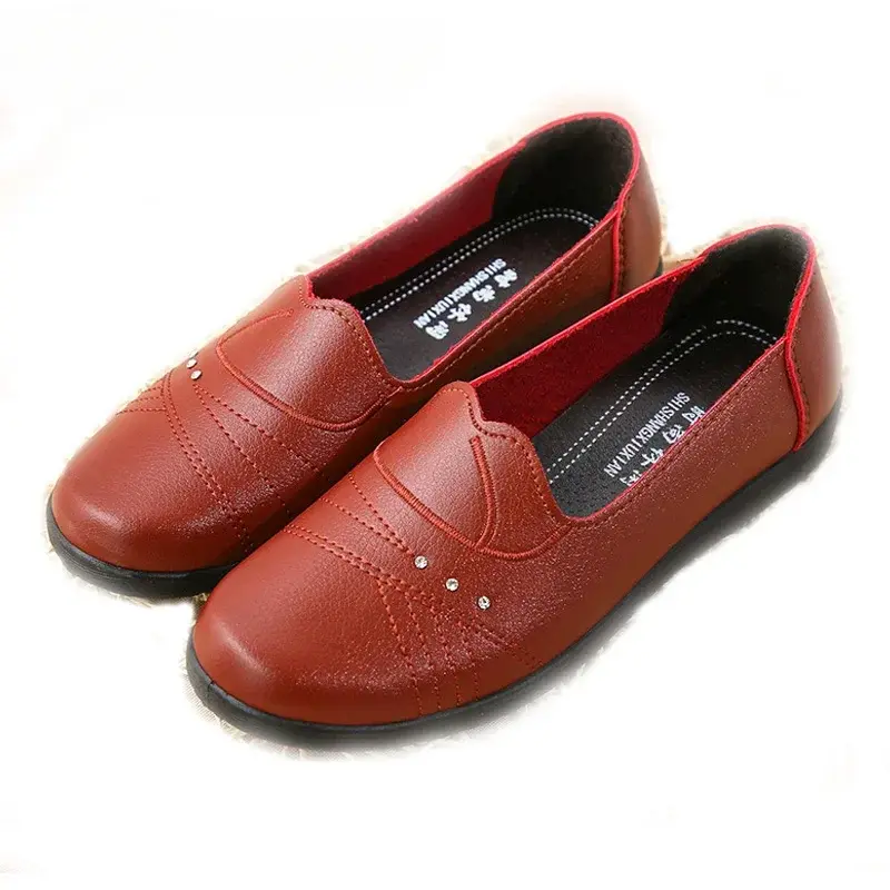 Pointed Leather Flats Women Spring Loafers Woman Flats Fashion Oxford Shoes For Women Balck Shoes Female Falts