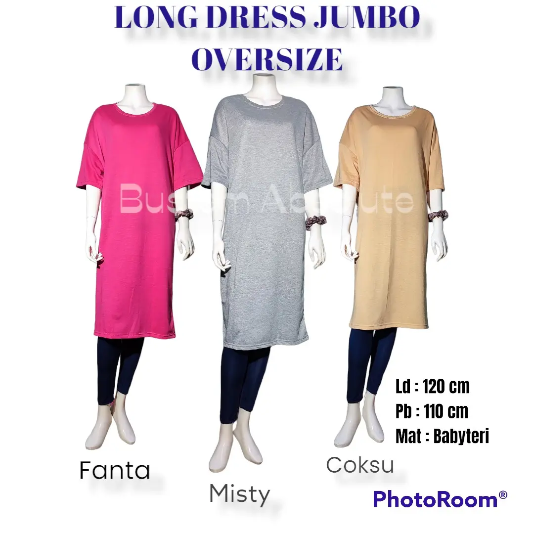 Long Dress Daster Oversize Jumbo Babyteri Wanita Tidur Lembut Nyaman daster remaja